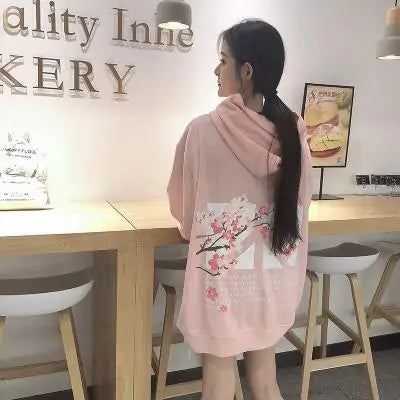 Japanese Falling Sakura Hoodie