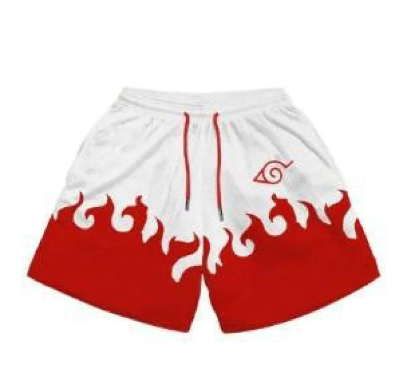 Anime Print Men's Beach Shorts