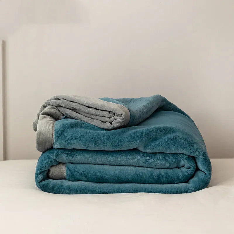 Simple Japanese Style Plain Milk Velvet Casual Blanket